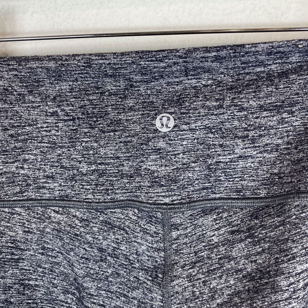 Lululemon Wunder Under Women's Size 8 Leggings Hi-Rise 7/8 Tight Heathered Black - Picture 3 of 7